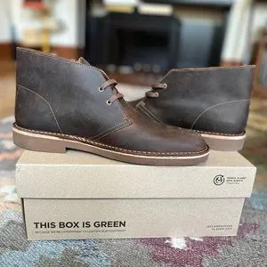 Stivali Chukka Uomo Clarks Bushacre 2 - Camoscio Premium E Suola In Gomma, Altezza 10.8cm